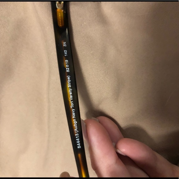 Coach Aubgn Navy Tort Varsity Stripe Sunglasses - Picture 7 of 8